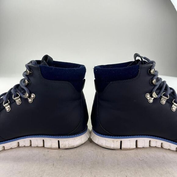 Cole Haan Navy Blue Leather Hiking-Style Boots main image 6